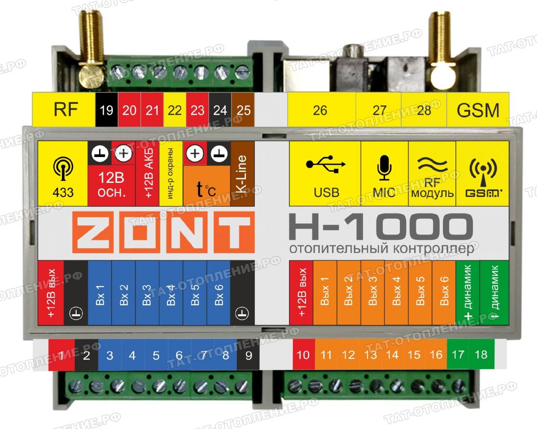 ZONT H-1000 Универсальный контроллер для систем отопления